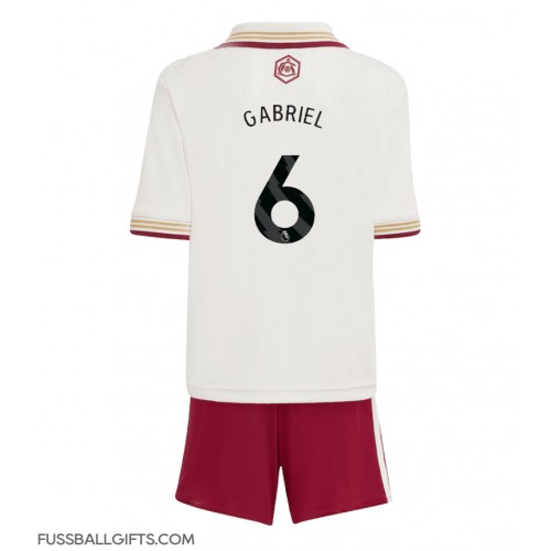 Arsenal Gabriel Magalhaes #6 Fußballbekleidung 3rd trikot Kinder 2025-26 Kurzarm (+ kurze hosen)